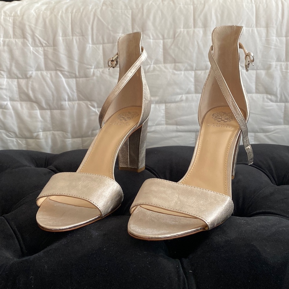 Vince Camuto Leather Corlina Shoe - Heel is 3 and 3/4 inch
